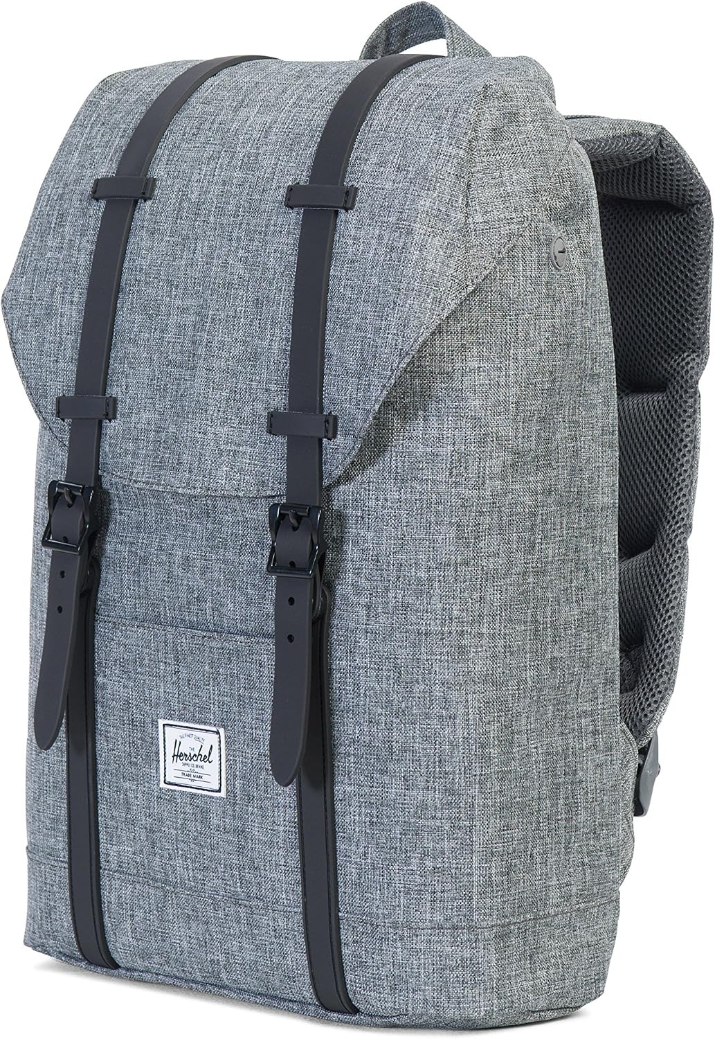 image:imageHerschel Retreat Backpack BlackSaddle Brown Classic 195LRaven CrosshatchBlack Rubber