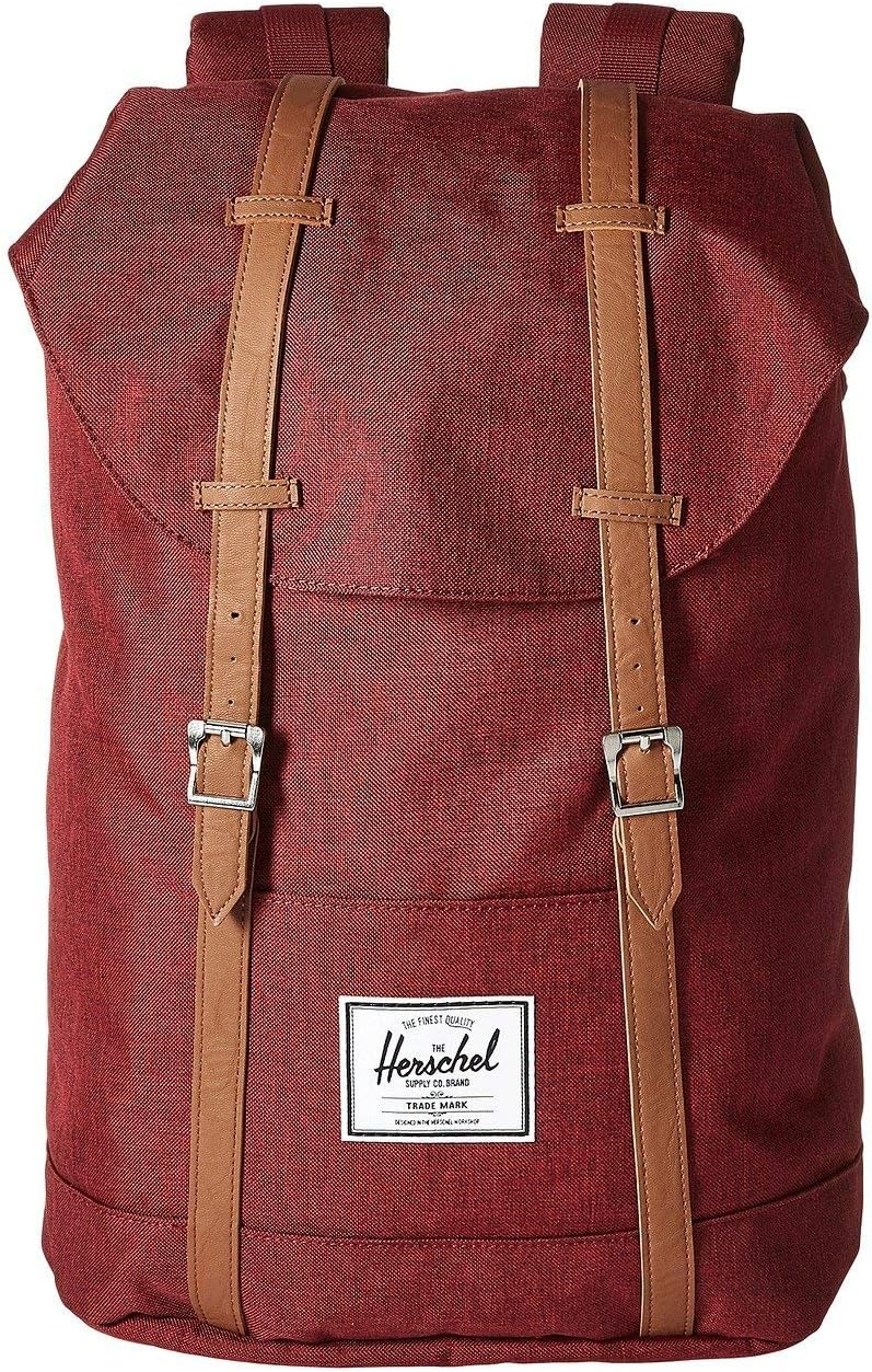 image:imageHerschel Retreat Backpack BlackSaddle Brown Classic 195LWinetasting CrosshatchTan Synthetic Leather
