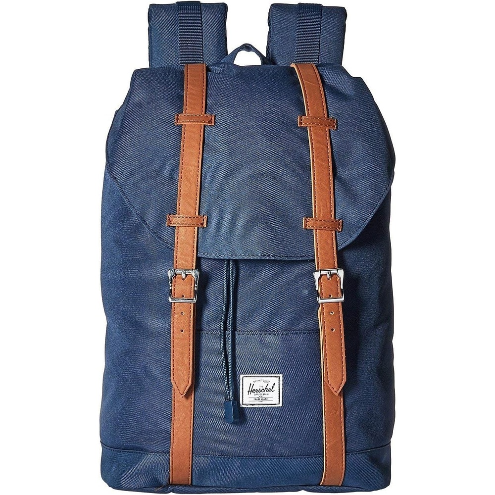 image:imageHerschel Retreat Backpack BlackSaddle Brown Classic 195LNavyTan Synthetic Leather