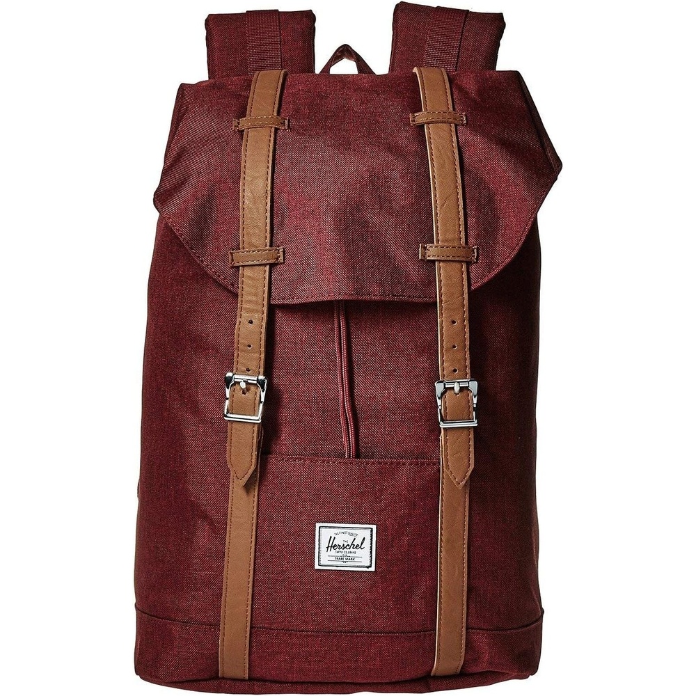 image:imageHerschel Retreat Backpack BlackSaddle Brown Classic 195LWinetasting CrosshatchTan Synthetic Leather