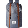Dark Chambray Crosshatch/Tan Synthetic Leather
