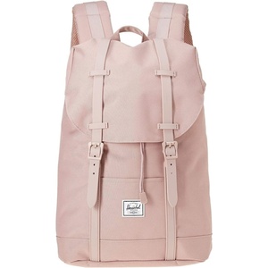 Herschel Retreat Backpack, Black/Saddle Brown, Classic 19.5L(Ash Rose/Ash Rose Rubber)