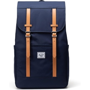 Herschel Retreat Backpack, Black/Saddle Brown, Classic 19.5L(Darkest Navy)