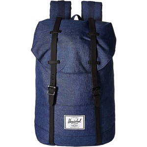 Herschel Retreat Backpack, Black/Saddle Brown, Classic 19.5L(Eclipse Crosshatch/Black Rubber)