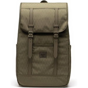 Herschel Retreat Backpack, Black/Saddle Brown, Classic 19.5L(Ivy Green Diamond)