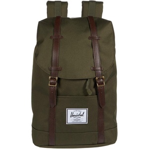 Herschel Retreat Backpack, Black/Saddle Brown, Classic 19.5L(Ivy Green/Chicory Coffee)