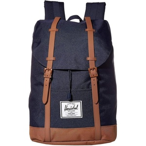 Herschel Retreat Backpack, Black/Saddle Brown, Classic 19.5L(Peacoat/Saddle Brown)
