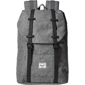 Herschel Retreat Backpack, Black/Saddle Brown, Classic 19.5L(Raven Crosshatch/Black Rubber)